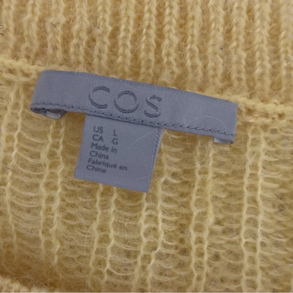 COS Yellow Ombre Mohair Crewneck Sweater Jumper Large - Picture 7 of 8